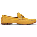 Donald Pliner Daciodr Perforated Nubuck Driver Moccasin Ochre