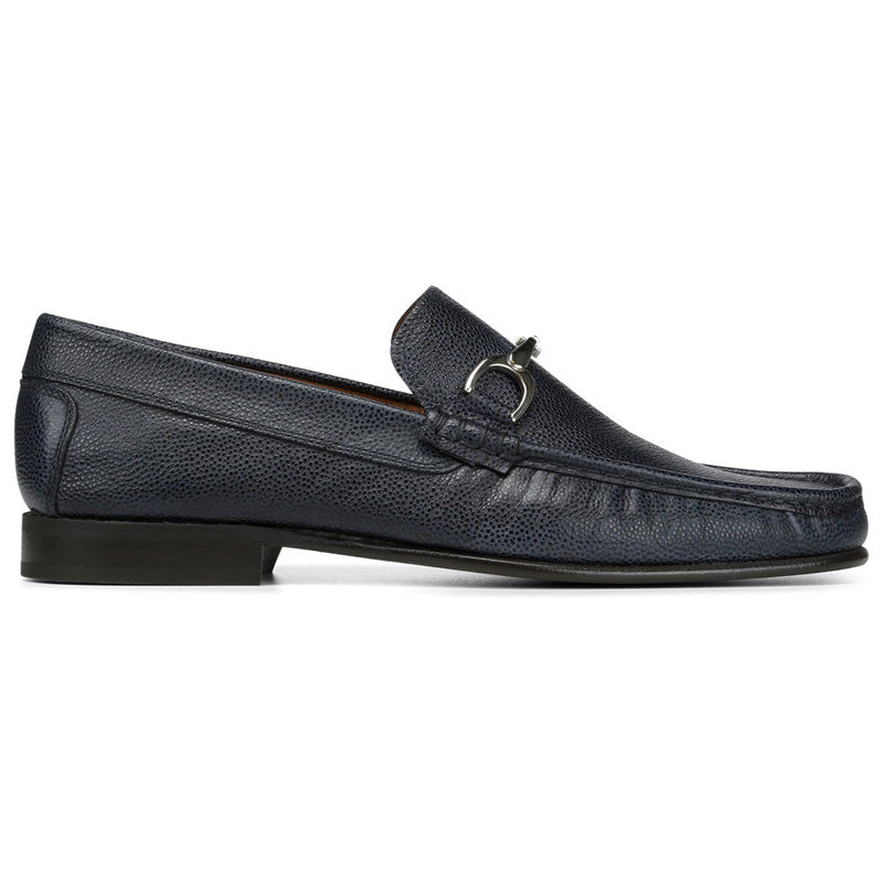 Donald Pliner Darrin Stingray Embossed Loafer Shoe Navy