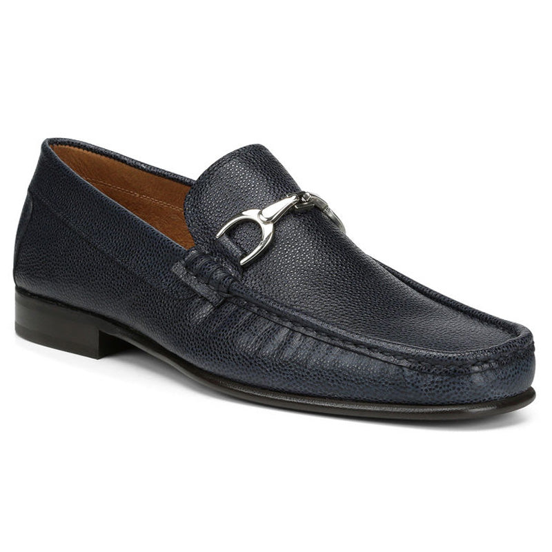 Donald Pliner Darrin Stingray Embossed Loafer Shoe Navy