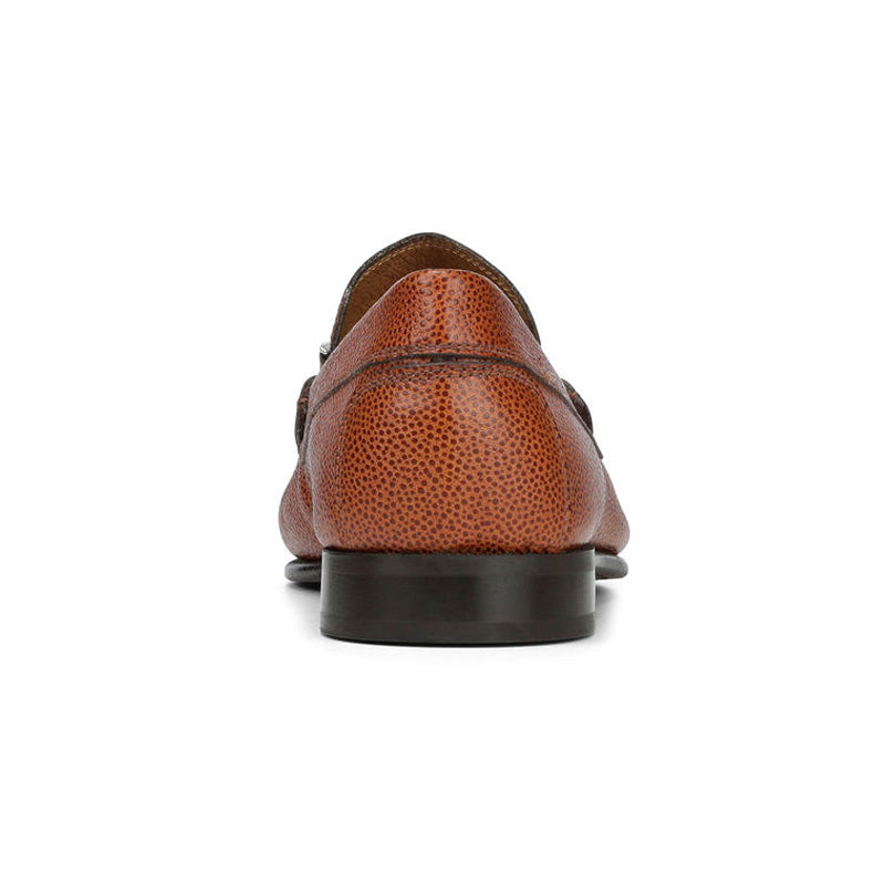 Donald Pliner Darrin Stingray Embossed Loafer Shoe Saddle