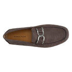 Donald Pliner Derrik Crocco Distress Nubuck Leather Driver Black