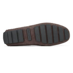 Donald Pliner Derrik Crocco Distress Nubuck Leather Driver Black