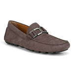 Donald Pliner Derrik Crocco Distress Nubuck Leather Driver Black