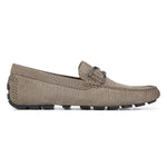 Donald Pliner Derrik Crocco Distress Nubuck Leather Driver Dove