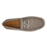 Donald Pliner Derrik Crocco Distress Nubuck Leather Driver Dove