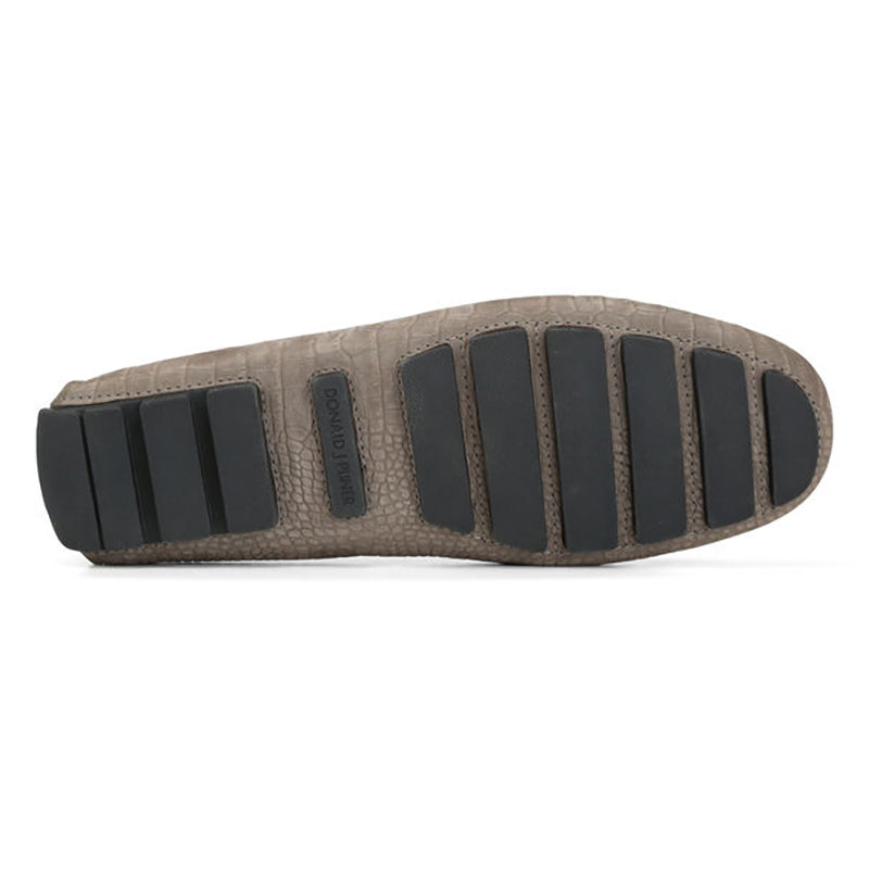 Donald Pliner Derrik Crocco Distress Nubuck Leather Driver Dove