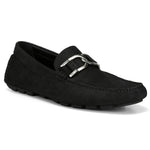 Donald Pliner Derrik Tumbled Nubuck Driver Shoe Black