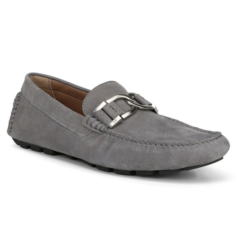 Donald Pliner Derrik Tumbled Nubuck Driver Shoe Charcoal
