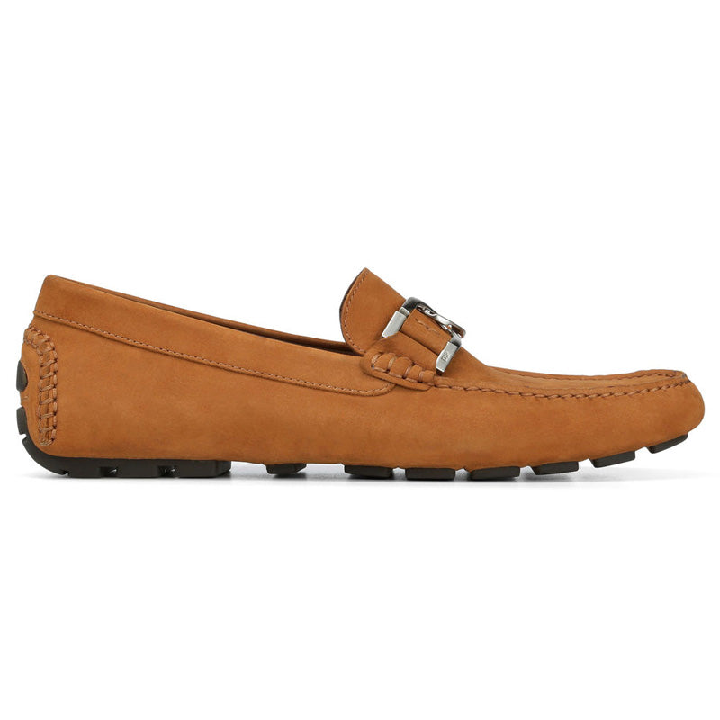 Donald Pliner Derrik Tumbled Nubuck Driver Shoe Cognac