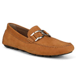 Donald Pliner Derrik Tumbled Nubuck Driver Shoe Cognac