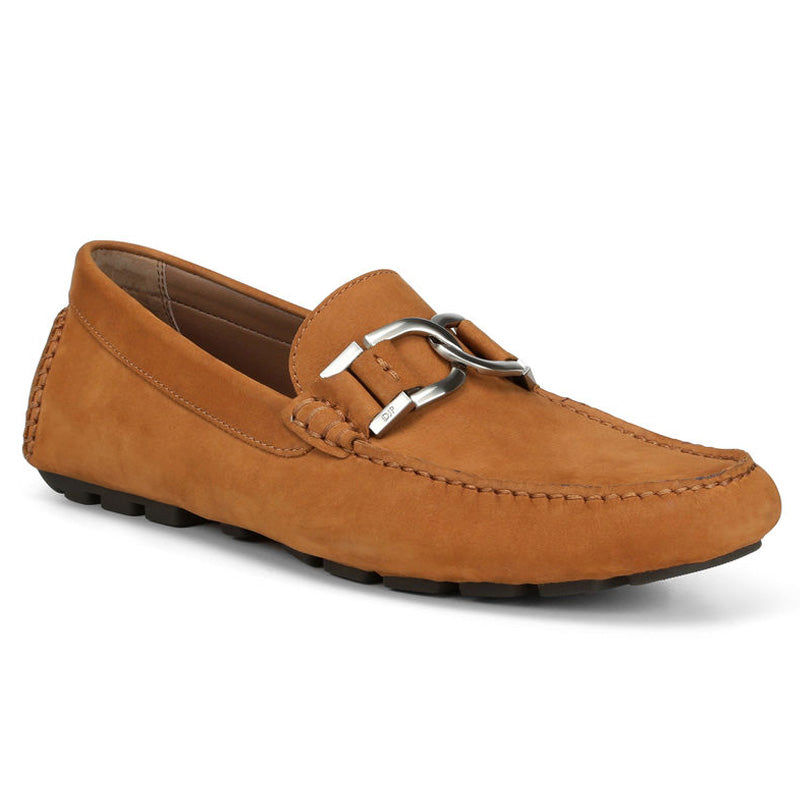 Donald Pliner Derrik Tumbled Nubuck Driver Shoe Cognac