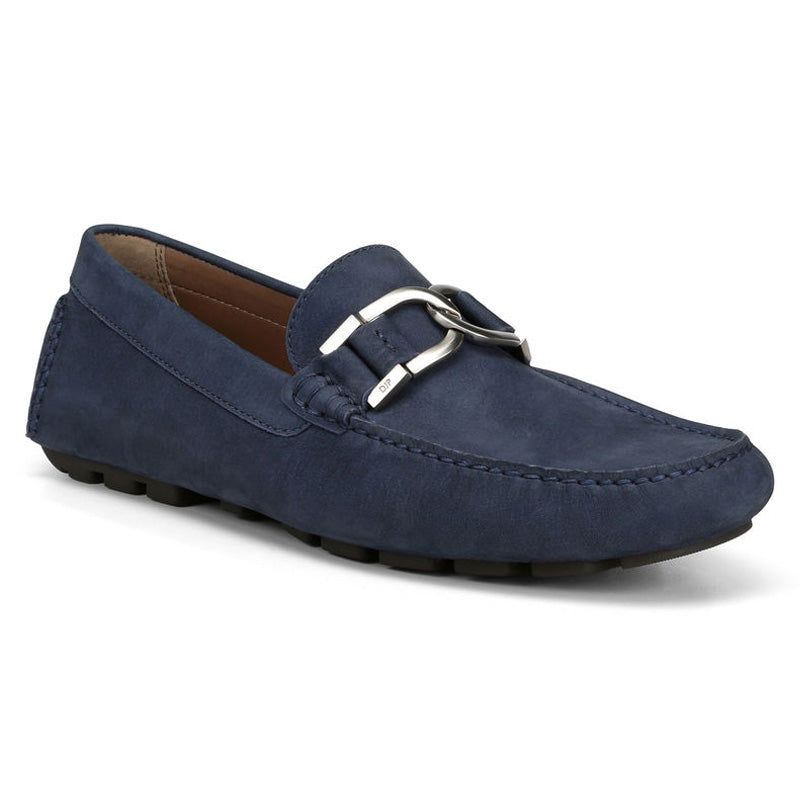 Donald Pliner Derrik Tumbled Nubuck Driver Shoe Navy