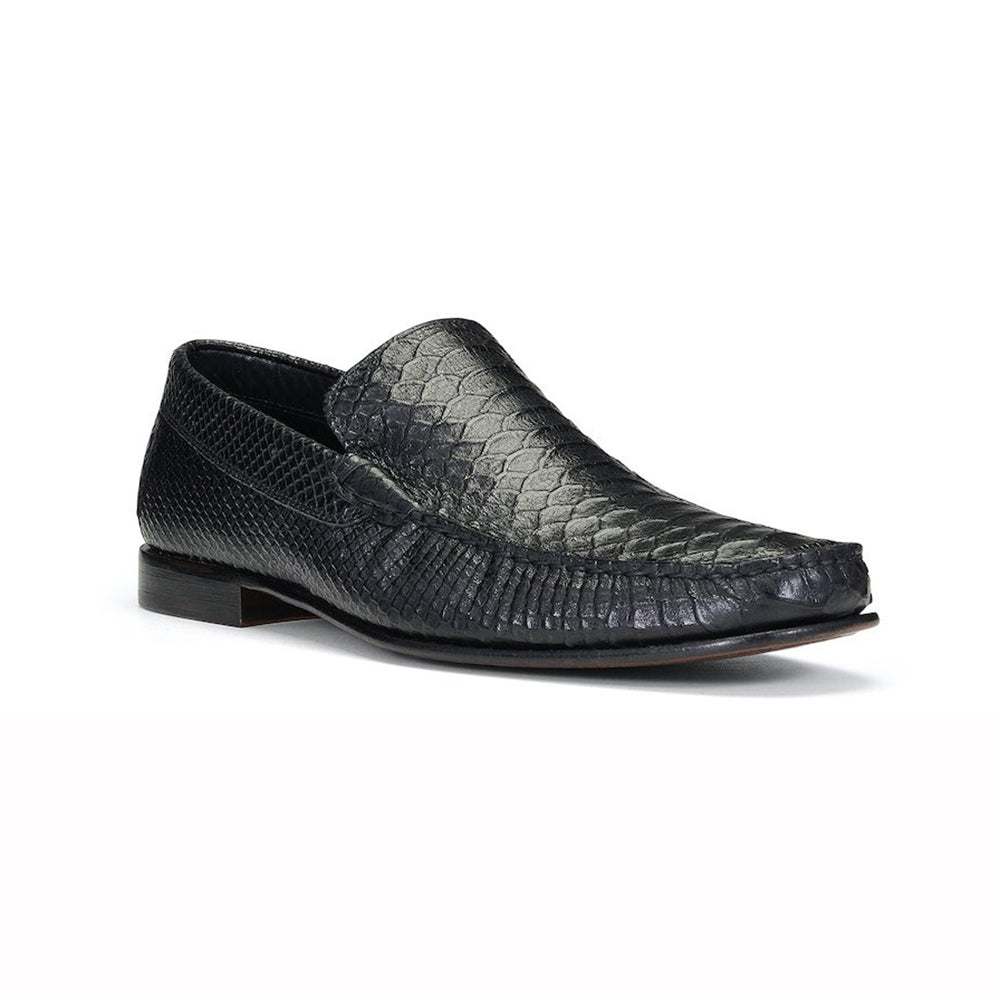 Donald Pliner Dominick Multi Snake Loafers Black