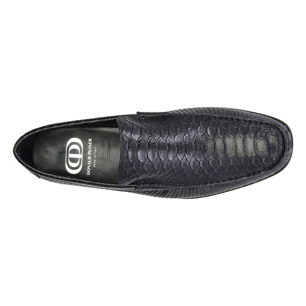 Donald Pliner Dominick Multi Snake Loafers Black