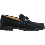 Donald Pliner Dustee 2323 Bit Loafers Black / Blue Stitch