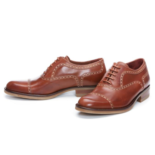 Donald J Pliner Ed Cap Toe Oxfords Vintage Tan