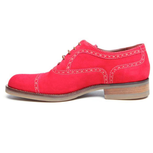 Donald J Pliner Ed Suede Cap Toe Oxfords Tomato Red