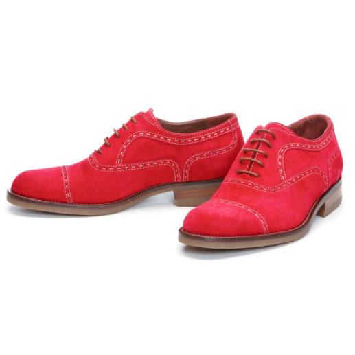 Donald J Pliner Ed Suede Cap Toe Oxfords Tomato