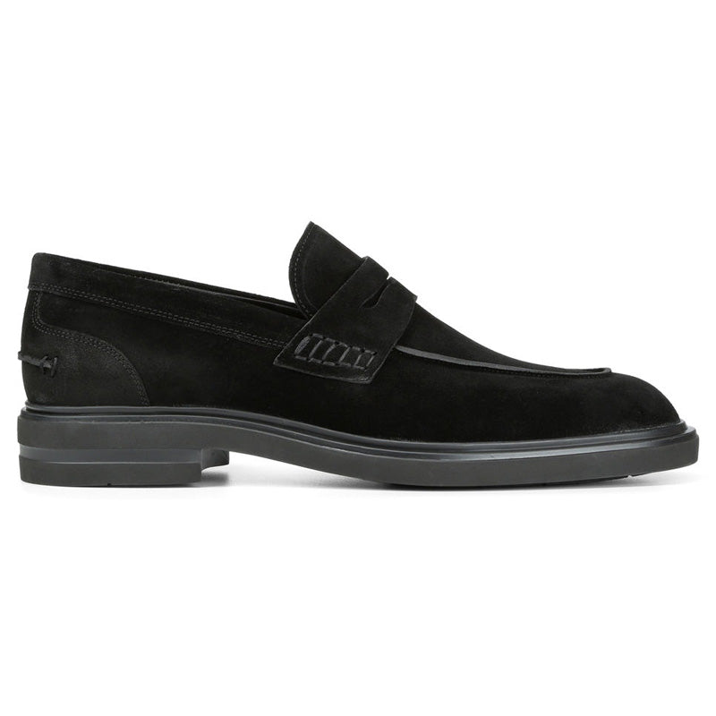 Donald Pliner Edmund Suede Loafer Shoe Black