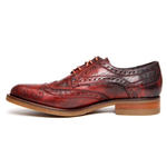 Donald J Pliner Emeri Nappa Wing Tip Shoes Tomato
