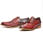 Donald J Pliner Emeri Nappa Wing Tip Shoes Tomato