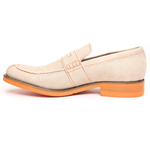 Donald J Pliner Evana Canvas Penny Loafers Sand