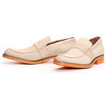 Donald J Pliner Evana Canvas Penny Loafers Sand