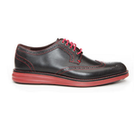 Donald Pliner Eveb 777 Wingtip Sneakers Black / Red Stitch