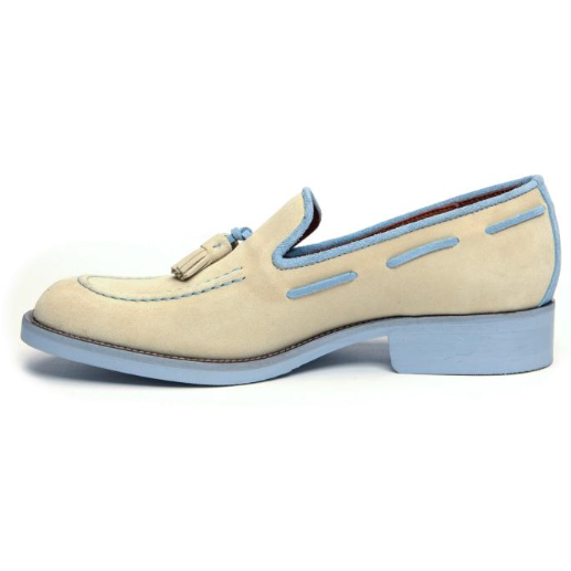 Donald J Pliner Exist Suede Tassel Loafers Dust