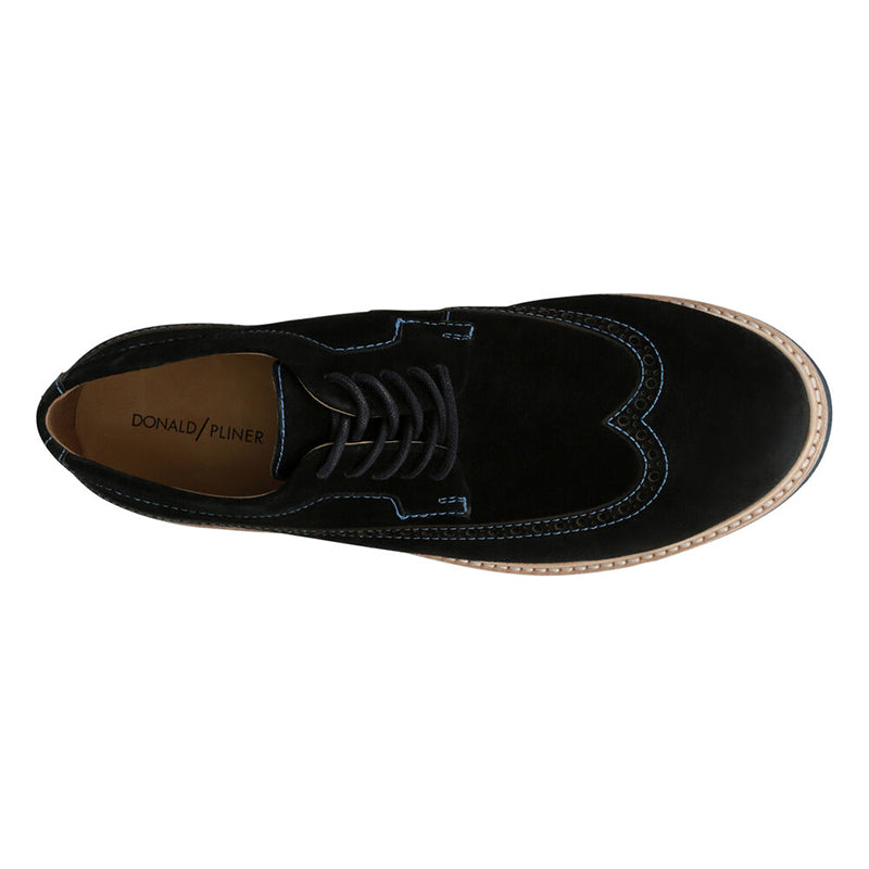 Donald Pliner Gareth Suede Oxford Black