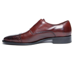 Donald J Pliner Gevan Cap Toe Double Monk Strap Shoes Expresso