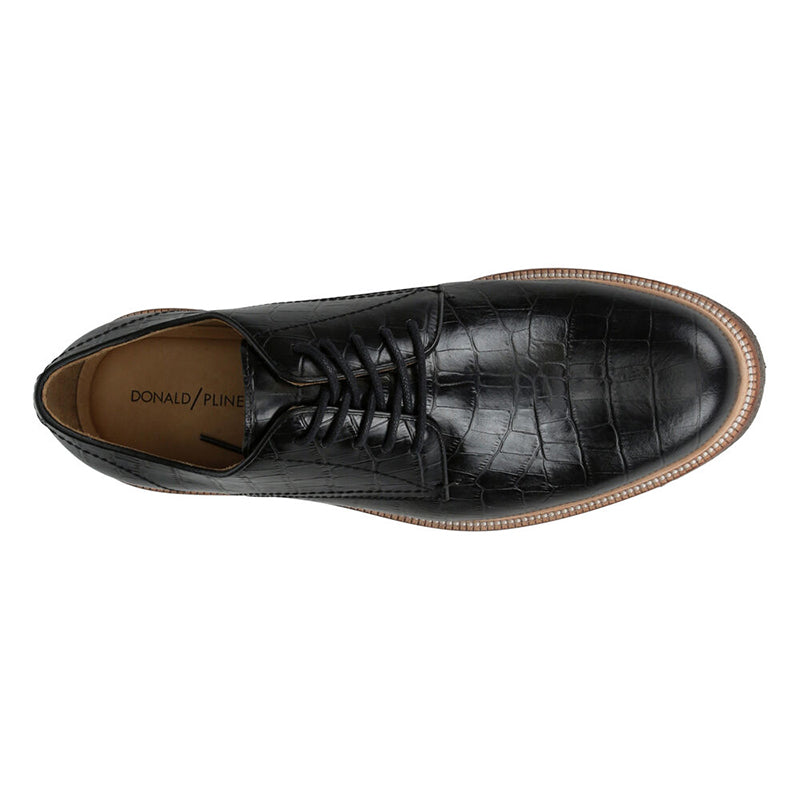 Donald Pliner Lance 2 Crocco Leather Oxford Black