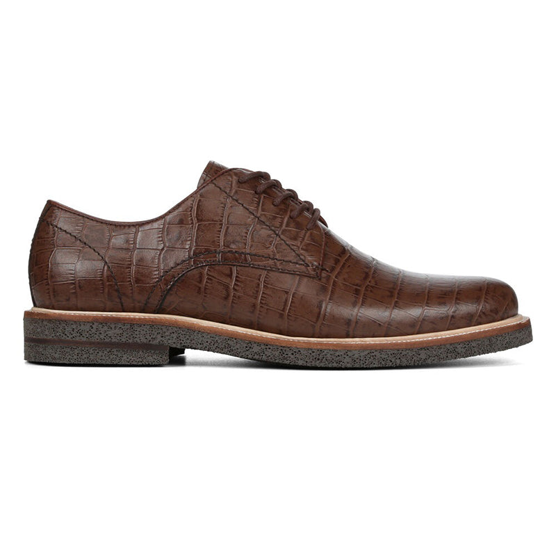Donald Pliner Lance 2 Crocco Leather Oxford Walnut
