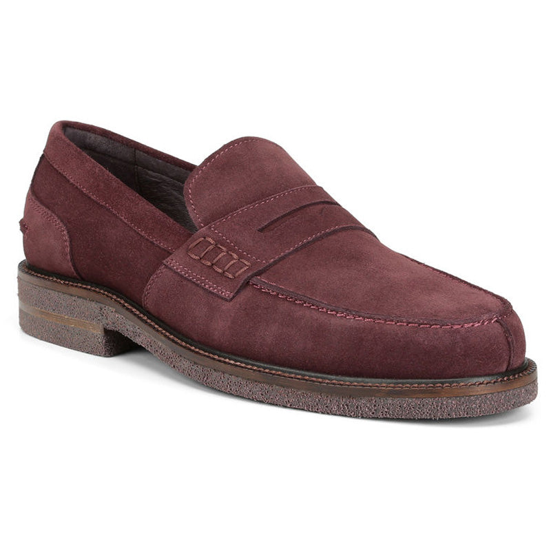 Donald Pliner Landry Suede Calf Loafer Shoe Chianti
