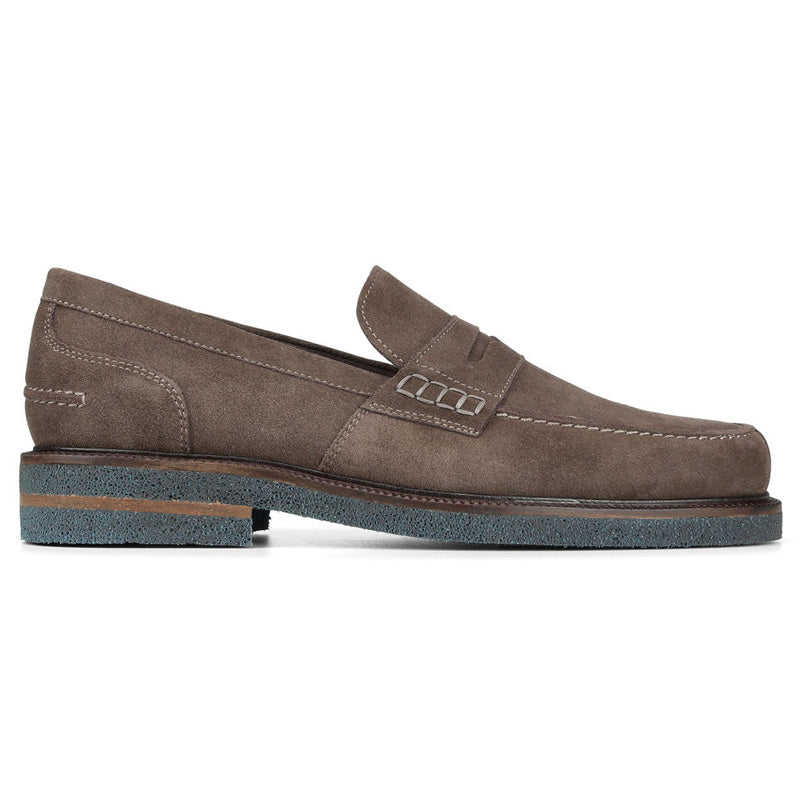 Donald Pliner Landry Suede Calf Loafer Shoe Gray
