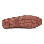 Donald Pliner Lazaro Croco / Woven Calfskin Driver Moccasin Cognac