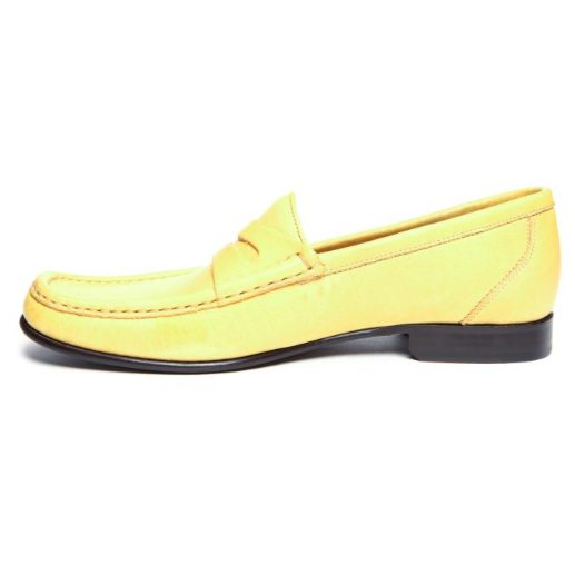 Donald J Pliner Naper Calfskin Penny Loafers Sun