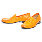 Donald J Pliner Naper Calfskin Penny Loafers Tang