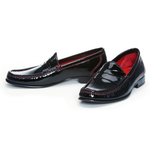 Donald J Pliner Naper Patent Leather Penny Loafers Black