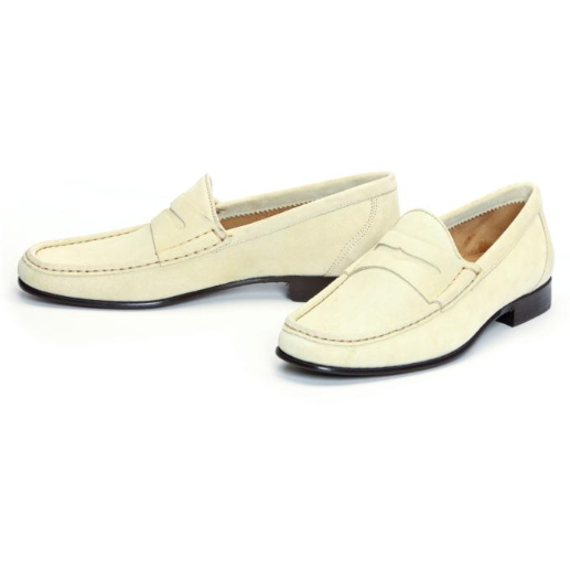 Donald J Pliner Naper Suede Penny Loafers Sage
