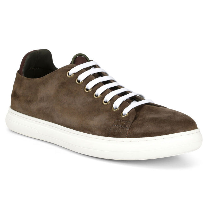 Donald Pliner Pierce Suede Sneaker Shoe Brown