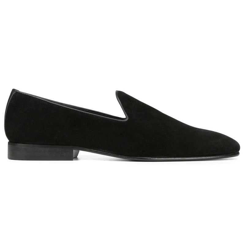 Donald Pliner Premo Suede Calf Loafer Shoe Black
