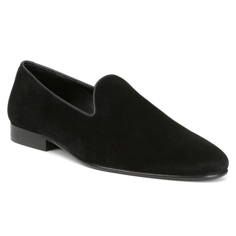 Donald Pliner Premo Suede Calf Loafer Shoe Black