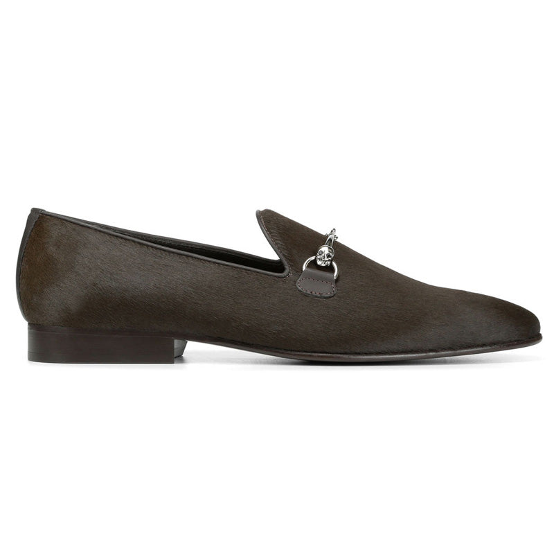 Donald Pliner Privato Haircalf Loafer Shoe Olive