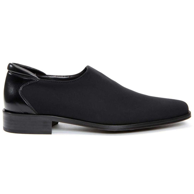 Donald Pliner Rex Crepe Elastic Loafer Shoe Black