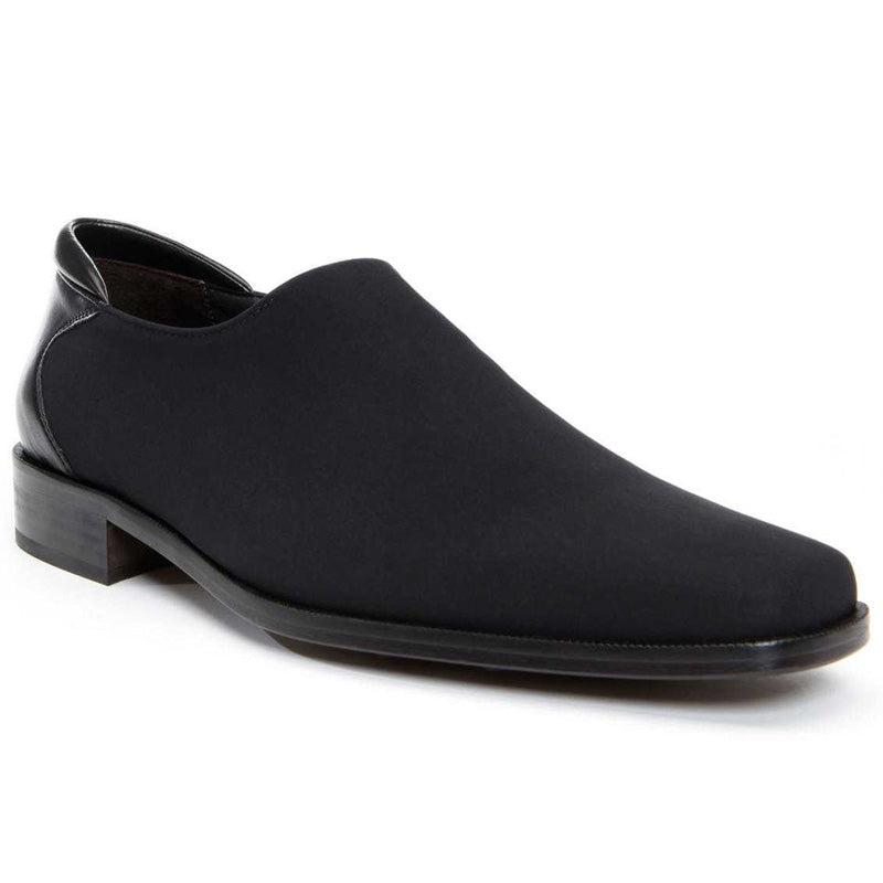 Donald Pliner Rex Crepe Elastic Loafer Shoe Black