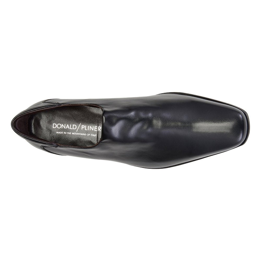 Donald Pliner Rex Stretch Nappa Loafers Black
