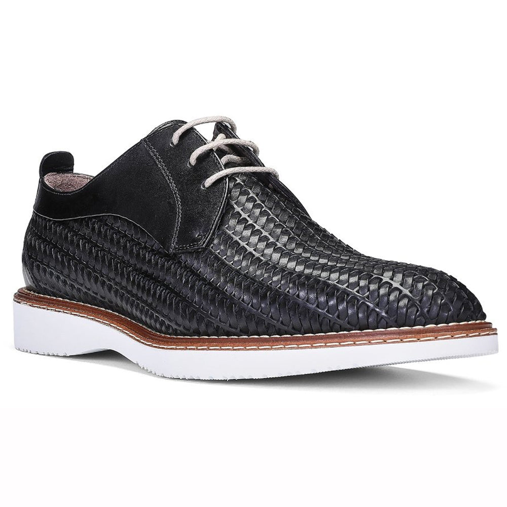Donald Pliner Rick Woven Calfskin Sneakers Black