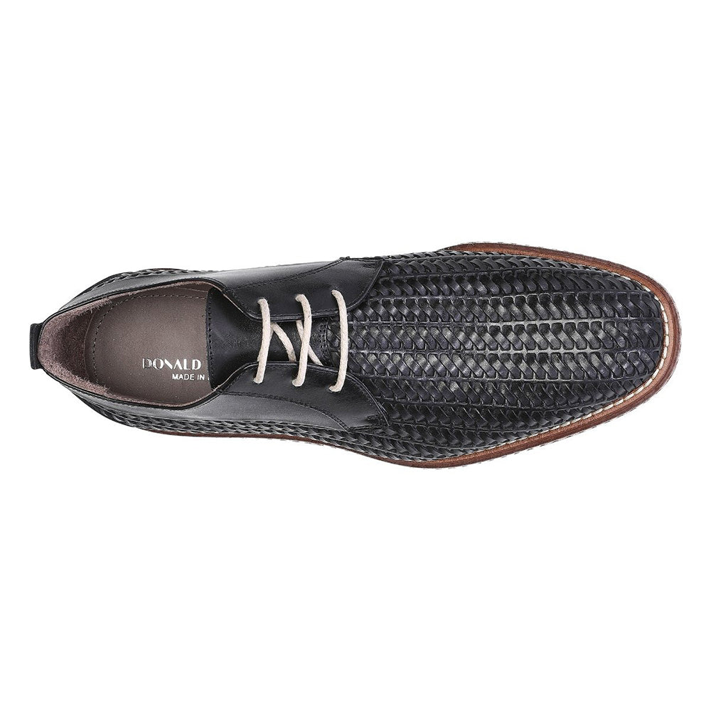 Donald Pliner Rick Woven Calfskin Sneakers Black