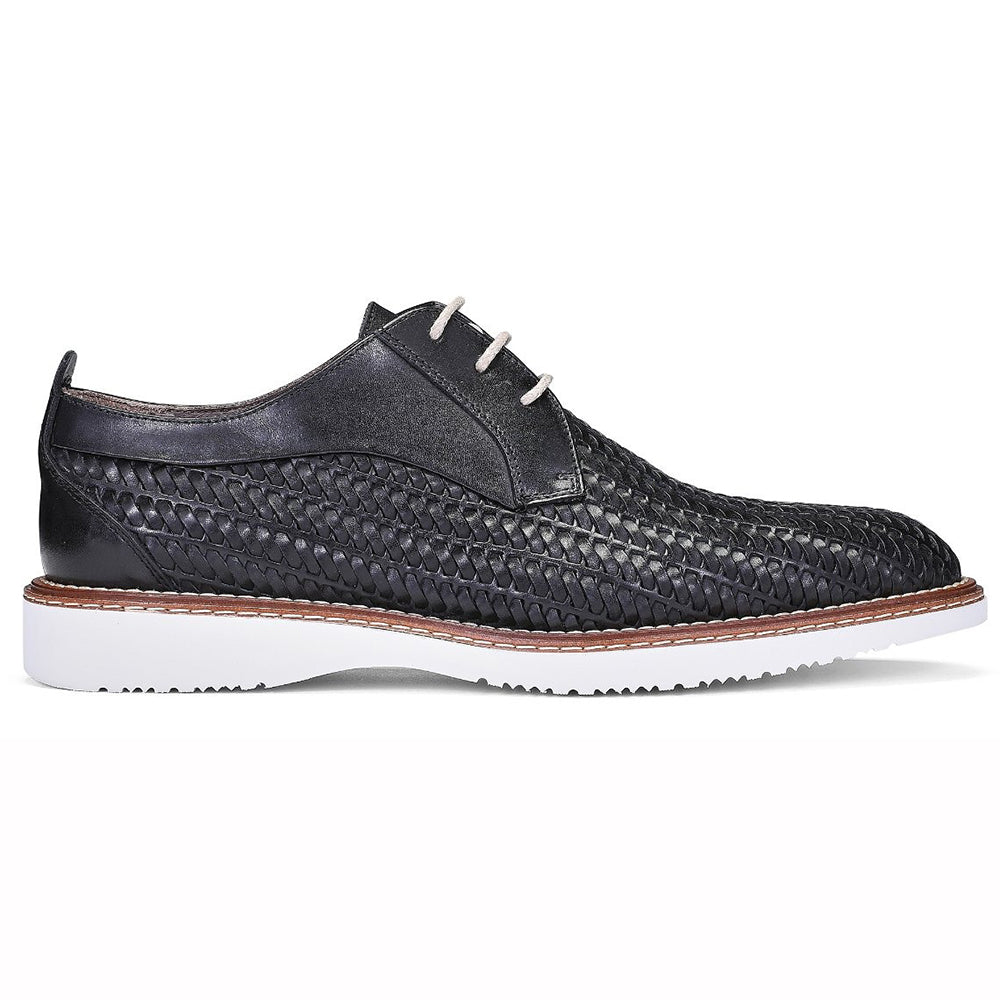 Donald Pliner Rick Woven Calfskin Sneakers Black